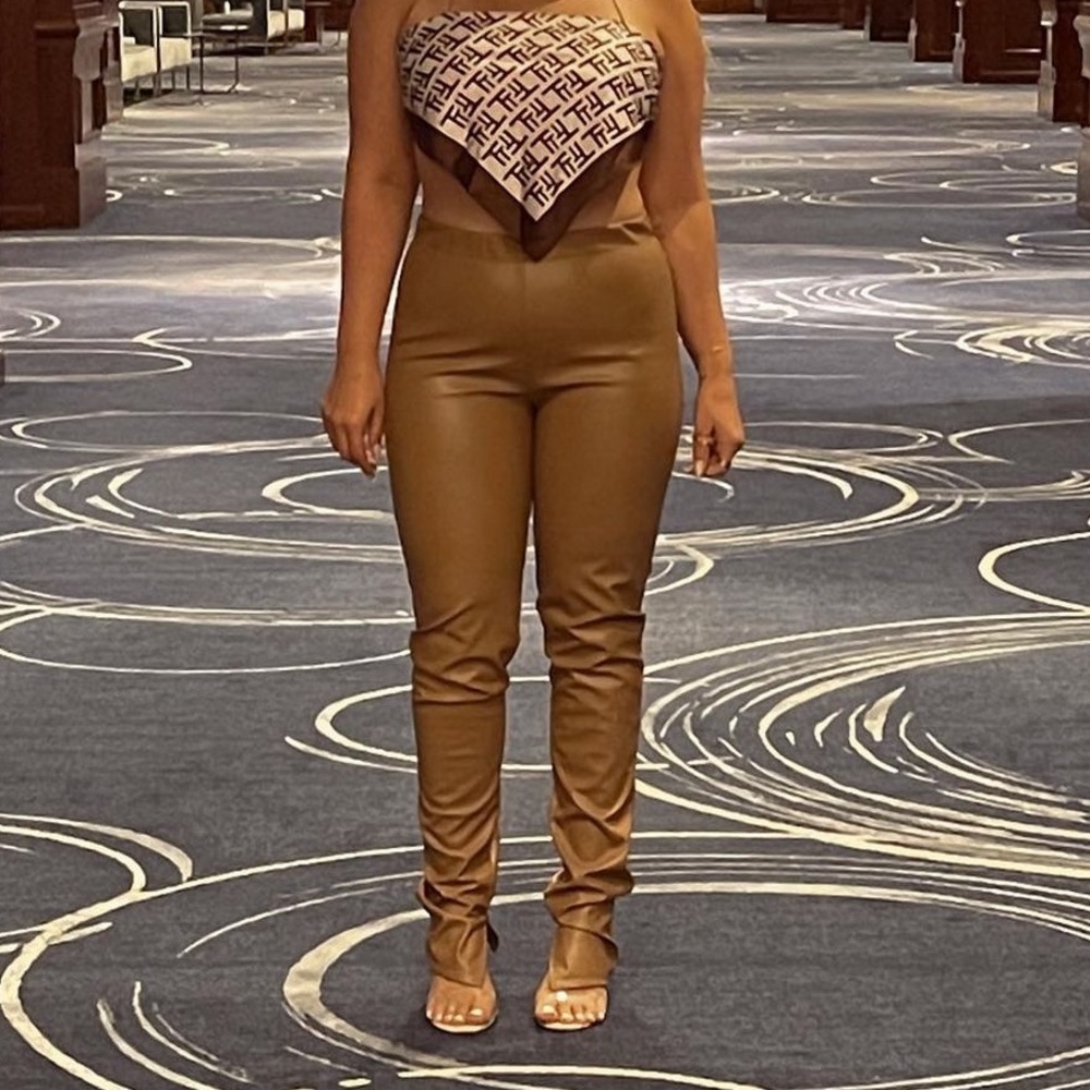 Goldie london pleather pants size S